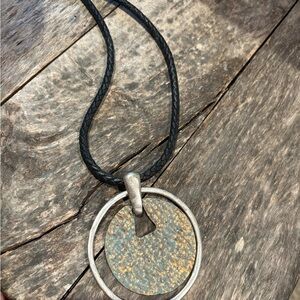 Twilight Whispers Silver and Gold-Toned Pendant Necklace